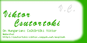 viktor csutortoki business card